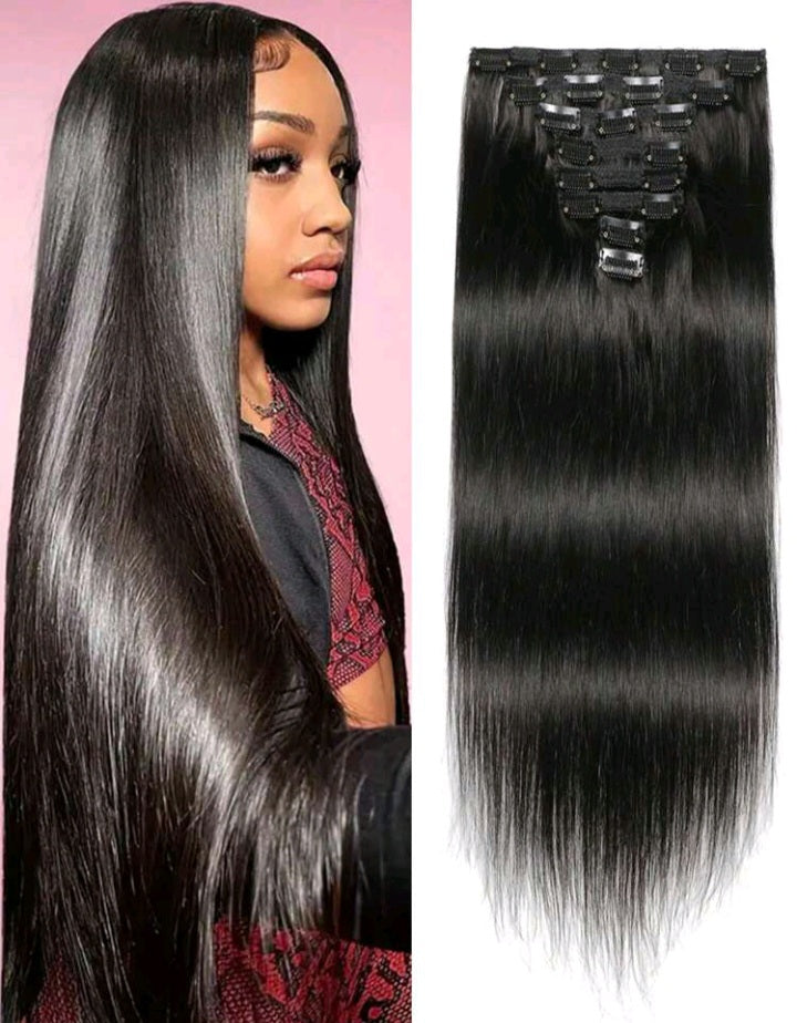 Long Straight Clip In Extensions